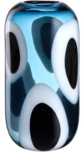LEONARDO HOME OCCHI BLU Vase • handgemachtes Kunstwerk voller Leidenschaft • Elegante Blumenvase • einzigartige Schönheit • Kunst für Zuhause • Höhe 33,6 cm • blau • 047510