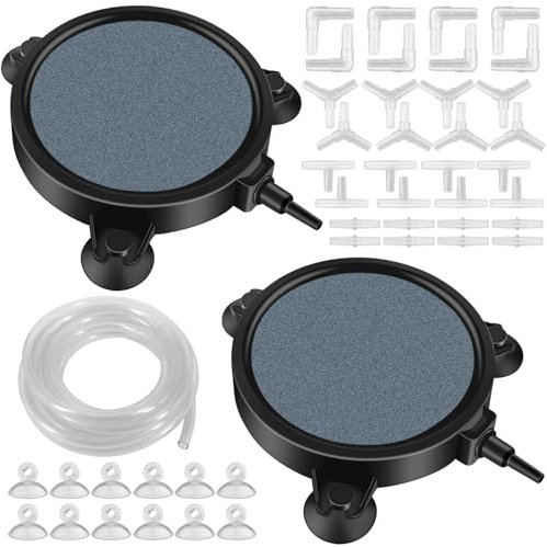 cersaty® 55 STK Luftstein Aquarium Set, 120×19mm Luftausströmer Aquarium luftausströmer Stein für Teiche, Aquarien, Fisch Tank, Aquarium sauerstoff ausströmer