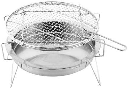 PHENOFICE -grillrost Faltbar Tragbar Einfache Praktische Anwendung Großes Fassungsvermögen Garen Verschiedener Speisen Robustes Material Langlebig Sicher Camping Angeln Grillen Im Freien