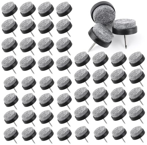 100 Stück rutschfeste runde Filzgleiter für Stühle und Möbel – Schutz von Böden und Tischen – 20 mm & 22 mm