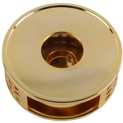 Tiardey Calentador de Tetera de Acero Inoxidable Calentador de té con portavelas Calentador de Velas para Calentar té Café Leche Universal