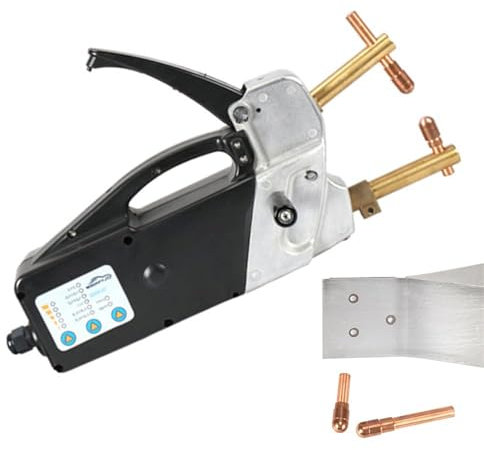 BOOZXCV Professional Portable Electric 220 Volt Spot Welder Machine, 3000A Single Phase Handheld Welding Tip Gun, Double Side Electric Spot Welder