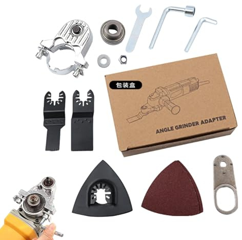 Winkelschleifer-Konverter-Set – Winkelschleifer-Oszillierwerkzeug-Set, multifunktionales Oszillier-Sägeblatt-Set | Universalgelenk-Winkelschleifer-Modifikationswerkzeug zum Schleifen, Trimmen, Entfern