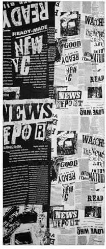 Desigual sciarpa Newspaper Rectangle Foulard Black nero