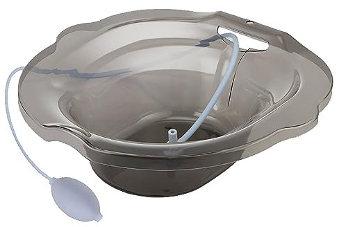 KHYTEBV Sitzbad für die Toilette, Hämorrhoiden-Pflege nach der Geburt, Pflegebecken, Einweichbecken, universelle Passform, Po-Badebecken zum Einweichen des Perineums, grau