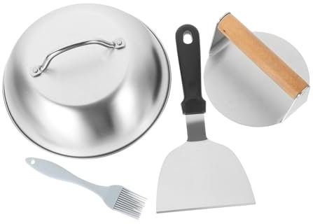 CIYODO 1 Juego De Prensa para Carne De Hamburguesa Espátula para Hamburguesas Herramienta para Hamburguesas Prensa para Hamburguesas Plancha Espátula Prensa para Tocino Molde para