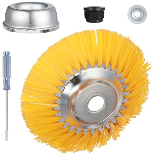 BESTonZON Nylon Brush Trimmer Head Durable Head for Lawn Edging for Weeding and Grass Cutting Efficient Lawn Care Attachment