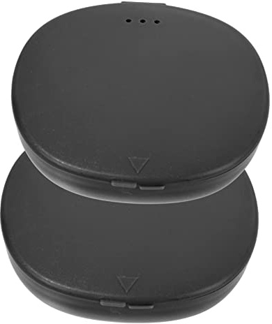 PACKOVE 2 Pezzi Custodia per Disco Mestruale in Plastica Nero, Design Compatto e Igienico, Scatola Porta Coppette Mestruali per Uso Esterno e Viaggi