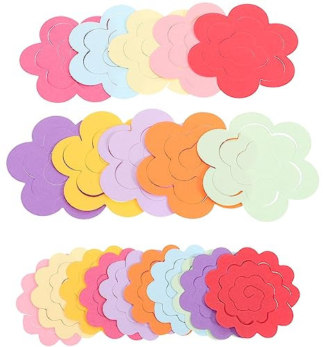 Housoutil Bunter Faltpapier Für Junge Mädchen Große Kleine Papierstreifen Für DIY Handwerksprojekte Bastelpapier Für Origami Papierblumen Bastelset Für Zuhause Und Partys