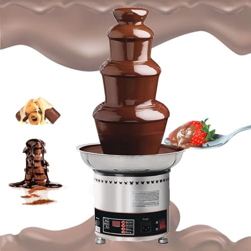 Stainless Steel Electric Chocolate Melter Fountain, 300W Quiet Design for Smooth Melting, Perfect for Parties, Graduations, and Fondue