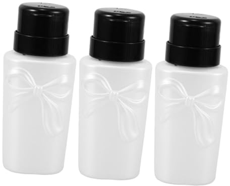 OSOLADY 3pcs Makeup Remover Dispenser Pump Travel Pump Bottle Lockable Dispenser Refillable Plastic Nail Polish Remover Bottle
