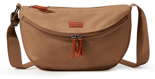 KALIDI Umhängetasche Damen Canvas Crossbody Bag Bauchtasche Damen Handtasche Schick Tasche für Reisen Arbeit Büro Reisen Einkaufen Schule