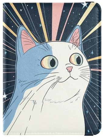 Custodia per passaporto in pelle con gatto ragdoll estetico, impermeabile, per denaro e carte di credito, per viaggi in famiglia