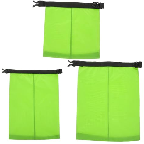 ANDRESLAD 3 Stück Wasserdichter Drybag Wasserfeste Packsäcke für Camping Kajak Rafting Angeln mit Rollbarer Verschluss und Versiegelten Nähten Grün