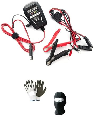 Ladegerät für Motorrad, Motorroller, Maxiscooter, Batterieladegerät, 6/12 Volt, 20 W, kompatibel mit MV Agusta Brutale 1090 RR, Ladegerät für Batterien 2/30 Ah, AMP Blei/AGM/GEL/STD