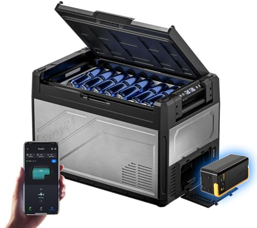 BougeRV Rocky V3.0 Dual Zonen Auto Kühlbox 52L mit Akku 240Wh, -20℃~20℃