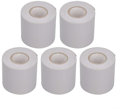 5 Rolls PVC Pipe Insulation Tape, for Air Conditioning, 4.1cm x 10m Flame Retardant Wrapping Bandage, for Copper Pipes and Cable Ties, White