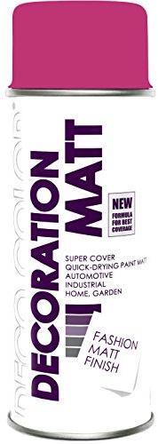 Deco Color Lackspray Matt nach RAL in 400ml zur Lackierung von Auto Stahl Aluminium Beton Holz (1 Dose in verkehrspurpur matt RAL 4006)