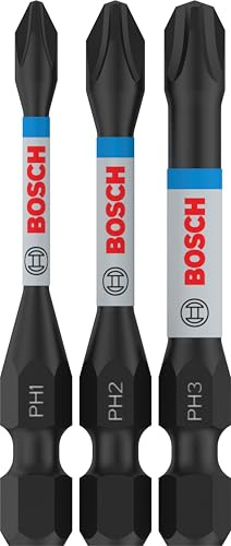 Bosch 3x Punta PRO Phillips Impact | Longitud 55, 55, 55 mm, Professional Accesorios Atornillador, Taladro/atornilladores perforadores