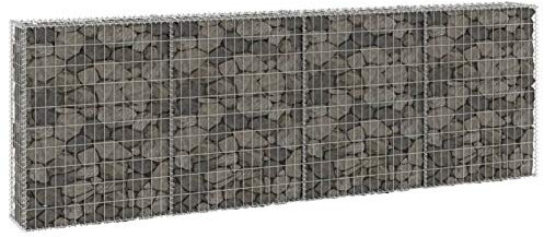 Tidyard Panier en Gabion Mur en Gabion Cage de Gabion avec Couvercles Acier Galvanisé 300x30x100 cm