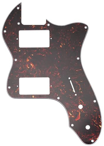 Musiclily Pro 12 Löcher Bedeckt HH Pickguard 4-lagig Tortoise Shell | für USA/Mexico Fender 72 Tele Thinline Style E-Gitarre