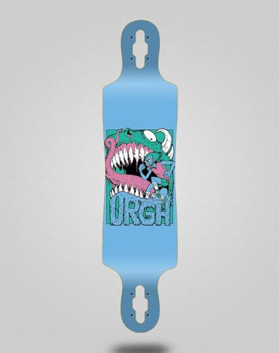 Urgh Skate Skateboard Longboard Deck 40x9 Drop Monster Blue