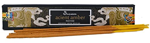 Samsara Incenso Indiano Bastoncini d'Ambra Antica, Fatto a Mano, 100% Naturale, Profumazione Pregiata