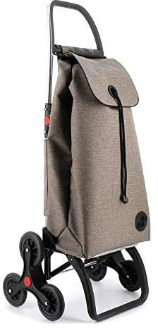 Klappbarer Einkaufstrolley Rolser I-Max ZD 6 Räder Treppensteiger - Beige