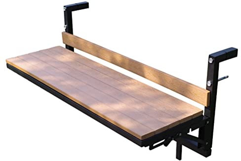 Balkonhängetisch Outdoor-Balkon-Stehtisch for Geländer, klappbarer Balkon-Decktisch, platzsparender hängender Decktisch for Patio-Apartment-Garten, 3 Größen (Size : 80X25CM)