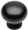 GTV - Pomo Bergamo de 3 cm de diámetro, pomos para muebles con tornillos, pomos de cocina, pomos de puerta, pomo de cajón, manijas de muebles, color negro mate