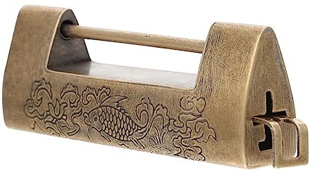 Veemoon Vintage Graviertes Vorhängeschloss Horizontales Antik-schloss Mit Dekorativer Gravur Für Schmuck Holzkisten Robustes Für Zuhause Korrosionsbeständig Und Tragbar