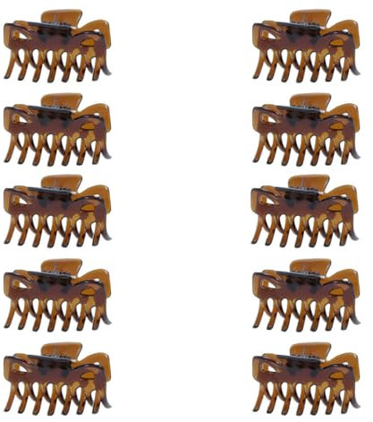 Righe e Pois - Pince à cheveux 10 pinces à cheveux de 4 cm - accessoires cheveux - pinces à cheveux pour femme légères - lot de 10 (marron tortue) - pince à cheveux Made in Italy