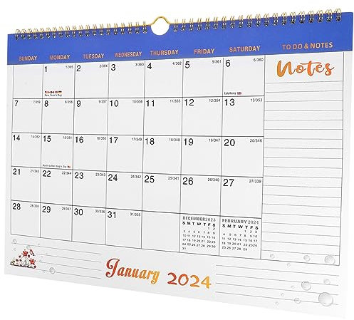 FUNOMOCYA Wandkalender 2024–2025 Filigraner Hängekalender Mit Monatsterminen Für Die Tagesplanung