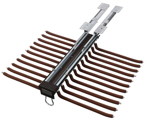Lot de 22 barres de suspension extensibles pour pantalons - Convient pour placards, buanderies, débarras, balcons, cuisines, 59 x 46 x 9,5 cm, café