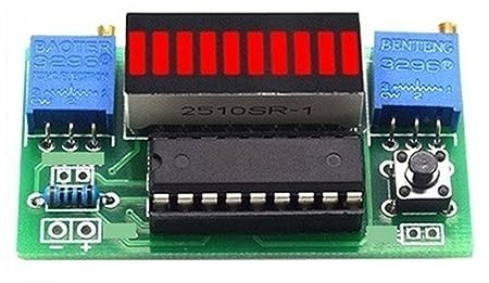 MZZYG Tester per Batterie Modulo indicatore di capacità della Batteria al Litio a 10 segmenti Tester del Livello di Potenza Display a LED Kit elettronici Fai-da-Te