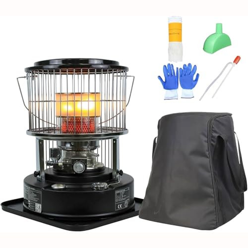 GHRERTX Calentador De Queroseno Interior,Calentador De Estufa De Queroseno De 6L,Calentador De Parafina Móvil De 2600 W for El Interior del Hogar,Estufa De Camping,Calentadores De Parafina,para Patio