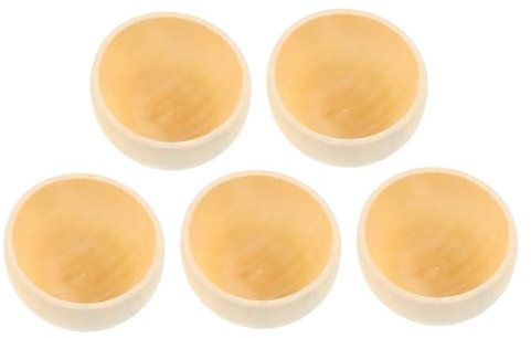 HAWILLOSCH 5piezas Cuencos De Madera Sin Terminar Perfectos Para Manualidades Infantiles y Decoración Diy