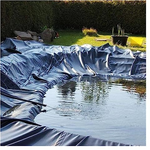 PVC-Teichfolie für kleine Teiche, Fischteiche, Bachläufe, Springbrunnen und Gartenwasserfälle, wasserdichte Plane, um Versickern zu verhindern (4 x 5 m)