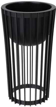 DIKEL Soporte para flores de 30 cm de diámetro x 54 cm de alto, soporte para plantas de plástico resistente, utilizable por ambos lados, taburete para flores para interior y exterior, mesa para