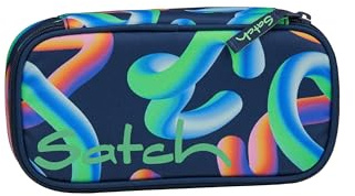 satch Extra stort fodral inkl. Trennfach dragkedja Stiftehalter Geodreieck Sichtfenster för Stundenplan, Crazy Twist, Talla única, modern
