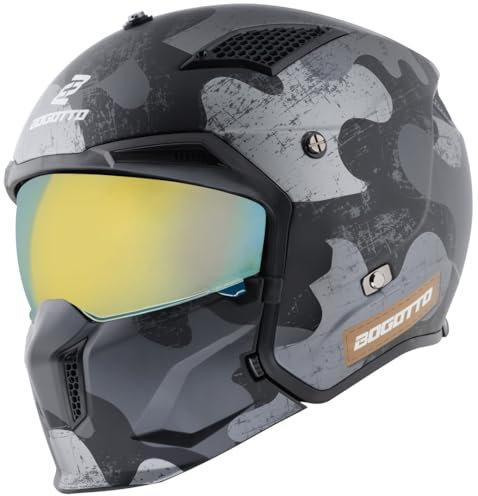 Bogotto Radic Camo 22.06 Helm, schwarz matt, L