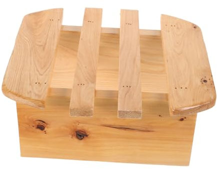 VICASKY Footbath Sauna Footstool for Bathtub Foot Rest Shower Step Stool Wooden Material for Pedicure Foot Rest and Elderly Use