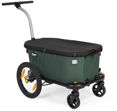 Burley Hopper | Compact Cargo Bike Trailer & Stroller Wagon with Spacious Storage, Rigid Floor, Durable Interior & Parking Brake