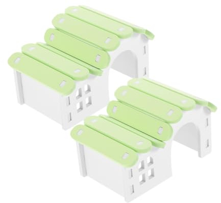 Supvox 2 Stück Meerschweinchenversteck aus Weißem PVC Komfortabel und Spaßig als Versteck und Unterkunft für Kleintiere im Gehege
