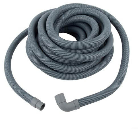 Washing Machine Drain Pipe Extension 10m, Dishwasher Waste Water Hose Compatible with 20-23mm Outlet, PP Material for Use