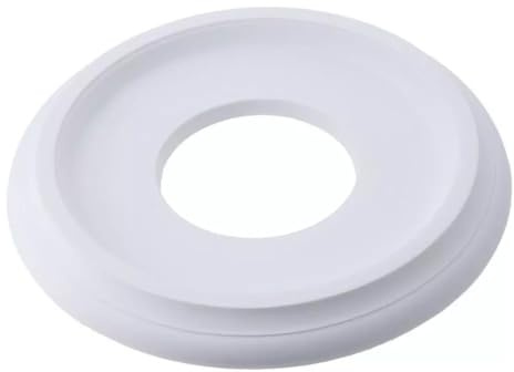 Medallón de techo, placa decorativa de poliuretano de 25 cm para lámparas y ventiladores, roseta redonda blanca para decoración del hogar