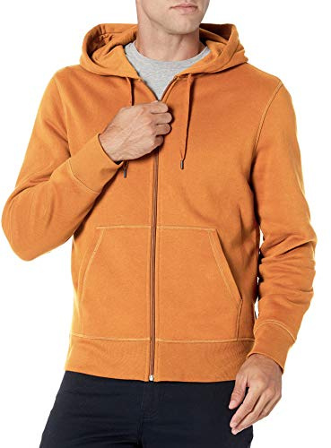 Amazon Essentials Men's Full-Zip Fleece Hoodie (Available in Big & Tall), Nutmeg, M