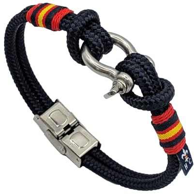 Hispania Colors Pulsera Regatta cordón azul marino y bandera de España - REGALO DE UNA PULSERA DE ESPAÑA (17)