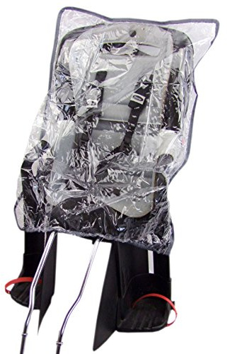 BAMBINIWELT Regenschutz Regenhaube Regenverdeck für Kinder-Fahrradsitz universal (Rand rot)