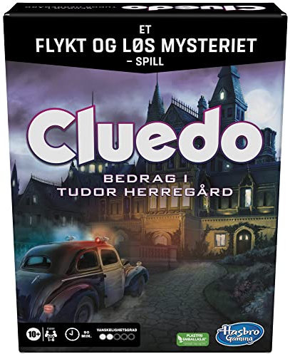 Cluedo Brettspiel Svek im Swartwiks Herrenhaus, Cluedo Escape Room-Spiele, Mord-Mysterie-Spiele, kollaborative Familienbrettspiel, ab 10 Jahren, 1 bis 6 Spieler (Norwegisch)